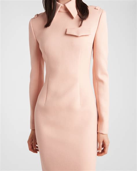 prada peach dress|Peach Stretch Natté Dress .